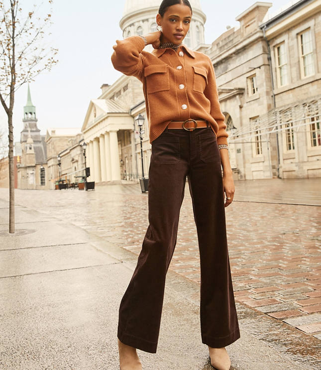 Corduroy Wide Leg Pants