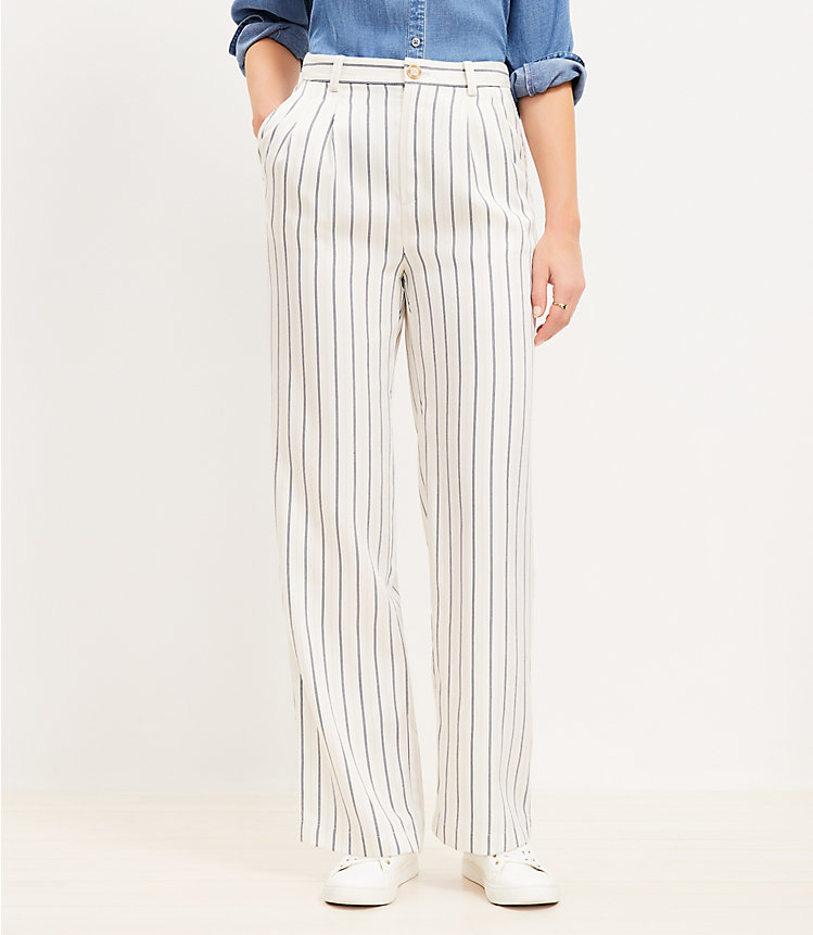 Emory Wide Leg Trousers in Stripe image number 0