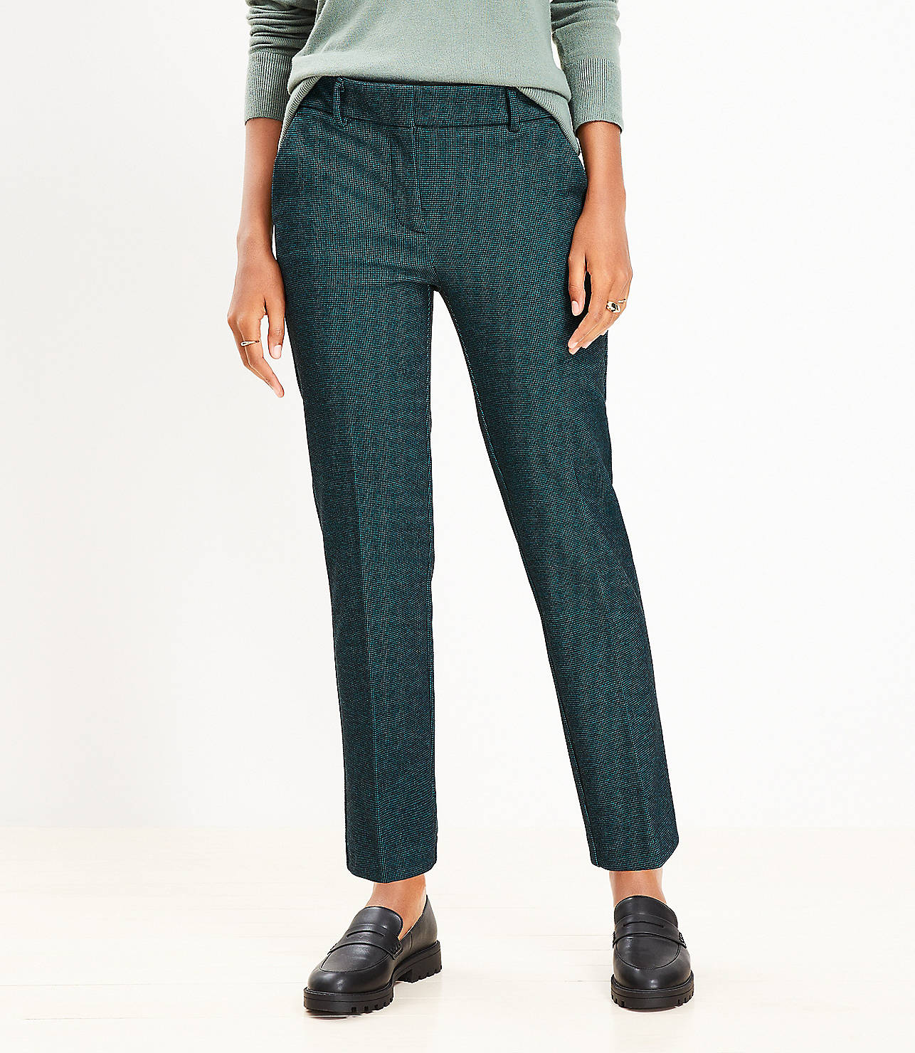 Riviera Slim Pants in Brushed Houndstooth