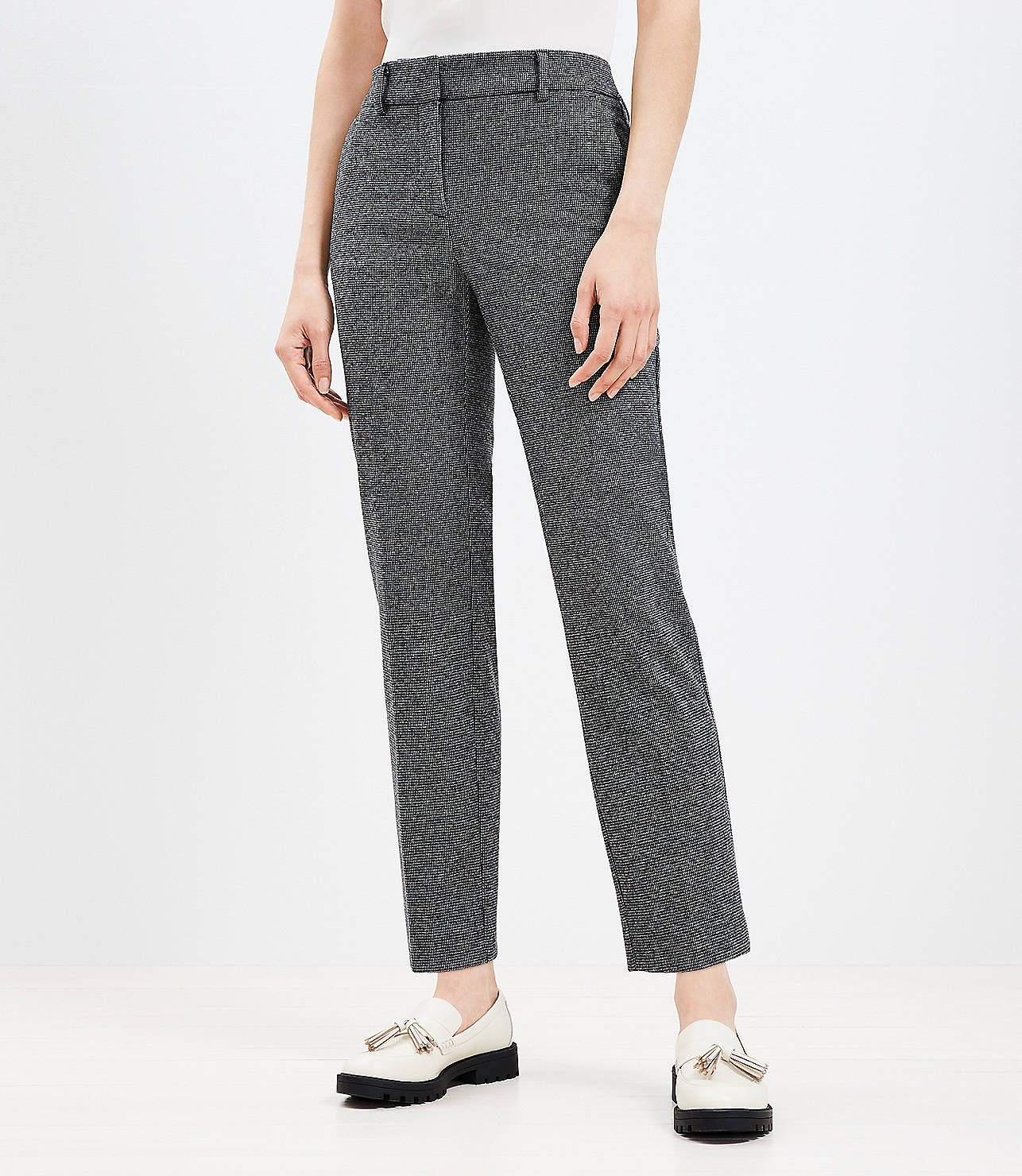 Riviera Slim Pants in Brushed Houndstooth