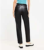 Pleated Tapered Pants in Faux Leather carousel Product Image 3