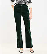 Five Pocket Slim Flare Pants in Velvet carousel Product Image 1