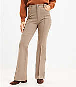Five Pocket Flare Pants in Plaid Bi-Stretch carousel Product Image 1