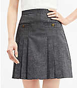 Houndstooth Brushed Flannel Pleated Pocket Skirt carousel Product Image 2