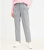 Pleated Pull On Slim Pants in Heathered Brushed Flannel carousel Product Image 1