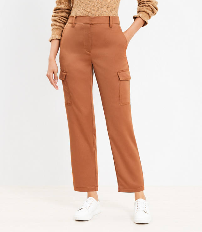 Beige Ann Taylor Loft Maternity Mid Belly Cargo Pants (Gently Used - Size  X-Small)