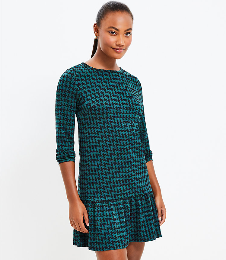 Houndstooth Flounce Swing Dress image number 0