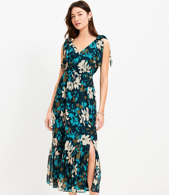 Bloom Crossover Halter Dress - Aqua Glow