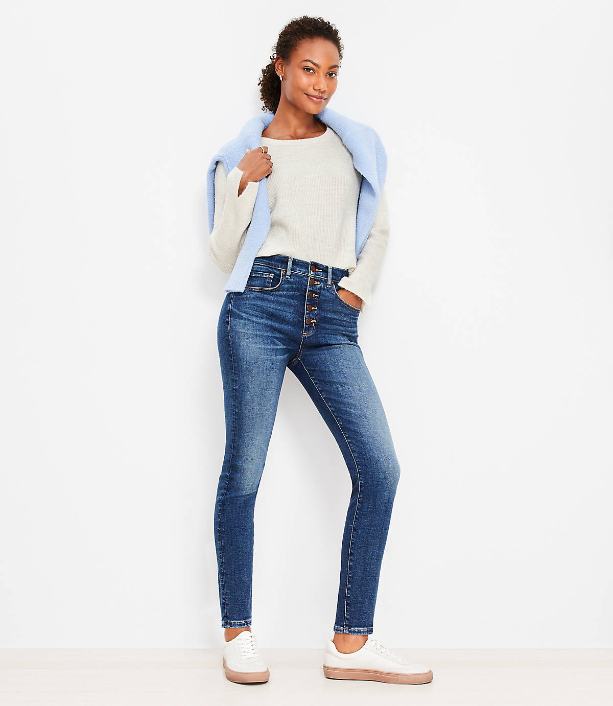 Amelia Stretchy Button Fly High Rise Jeans Amelia Stretchy Button Fly High Rise Jeans