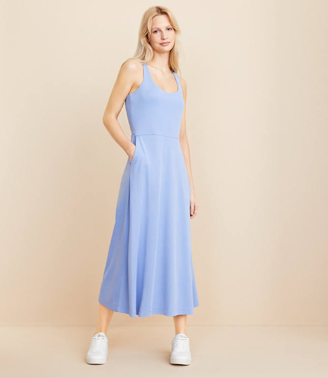 Lou & Grey Signaturesoft Cinched Waist Midi Dress - Dragonfly