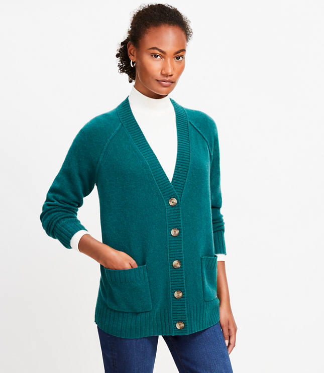 Cashmere V-Neck Pocket Cardigan