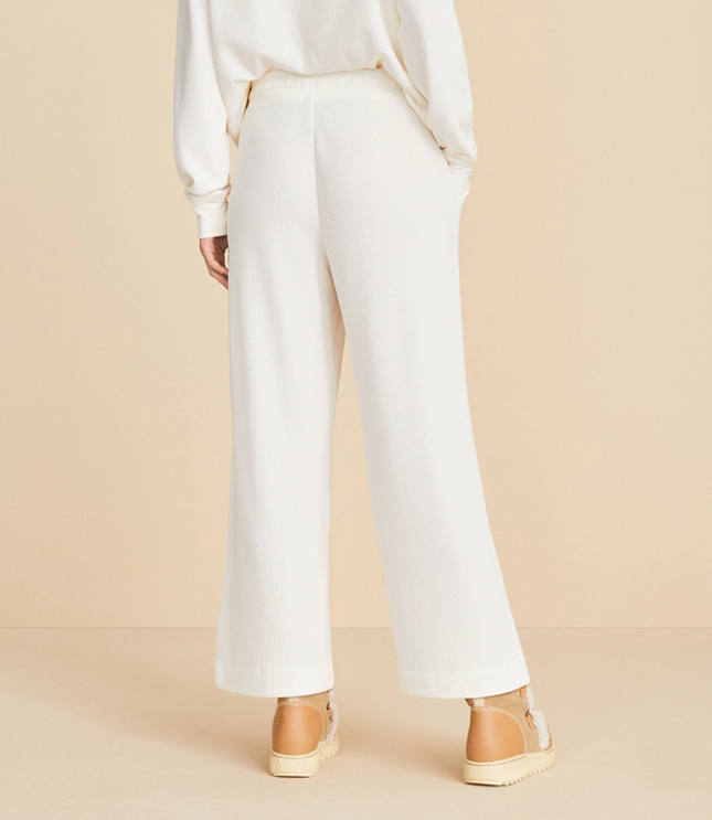 Lou & Grey Brushed Wafflestitch Wide Leg Crop Pants