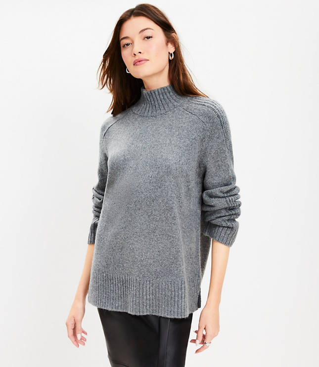 Turtleneck Poncho Sweater