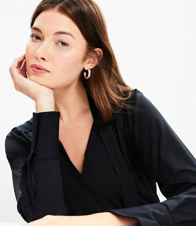 Jersey Bow Blouse - image 2