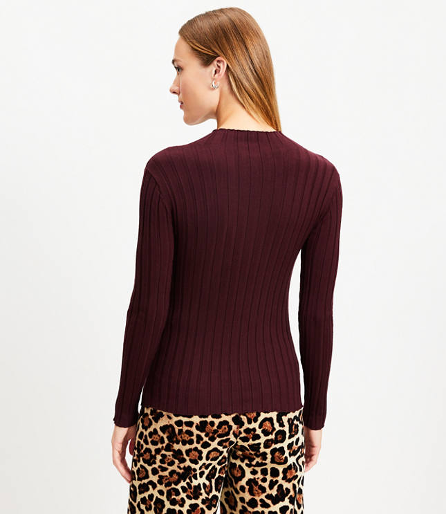 Ribbed Mock Neck Sweater