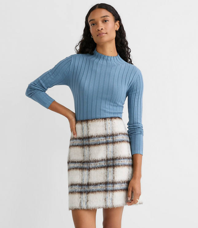 Ribbed Mock Neck Sweater