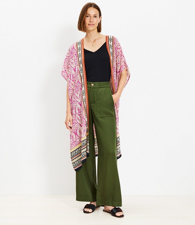 Palm Border Kimono