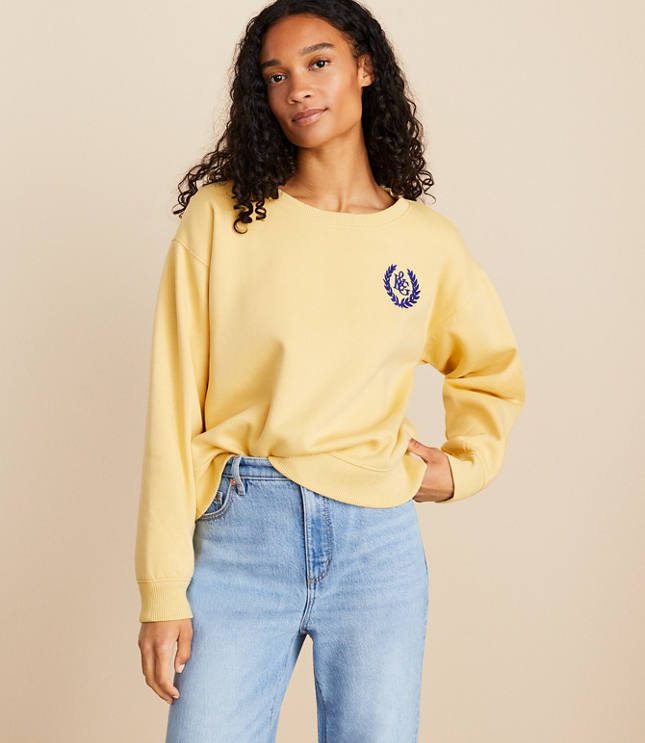 Lou Grey Crest Fleece Sweatshirt