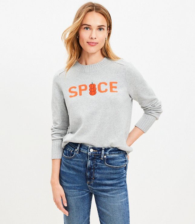 Pumpkin Spice Sweater - Pebble Grey Heather