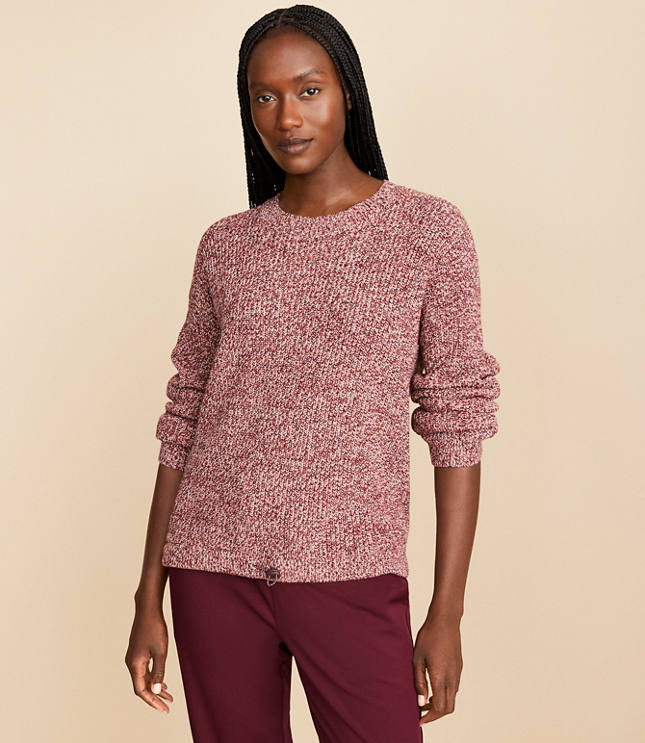 Lou & Grey Marled Drawstring Hem Sweater