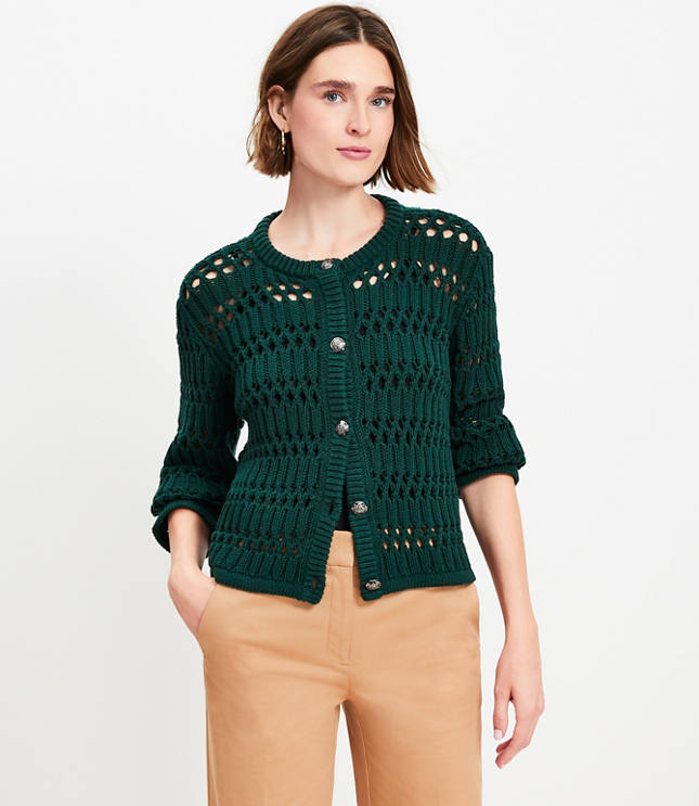 Petite Stitchy Sweater Jacket