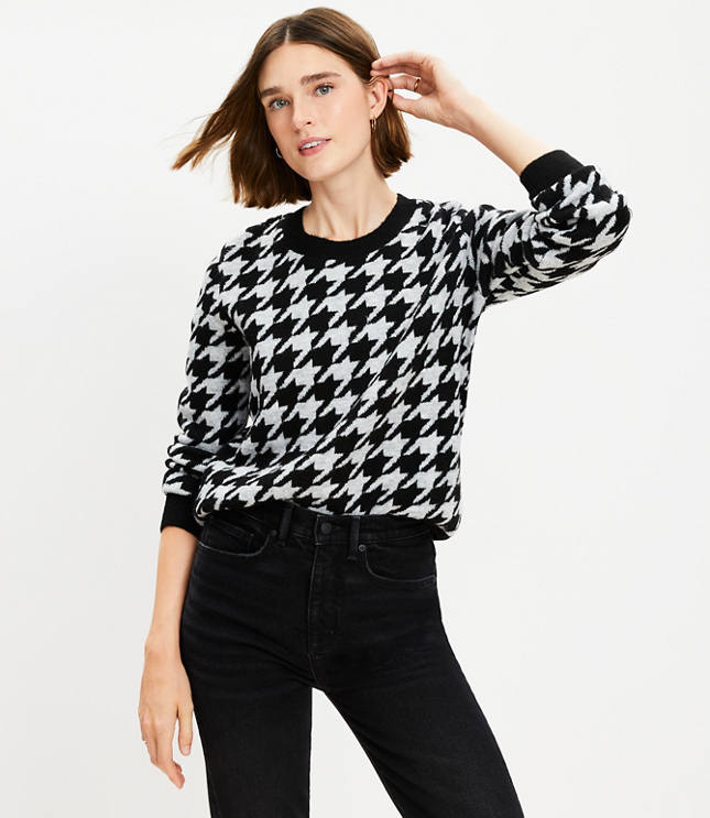 Houndstooth sweater hotsell