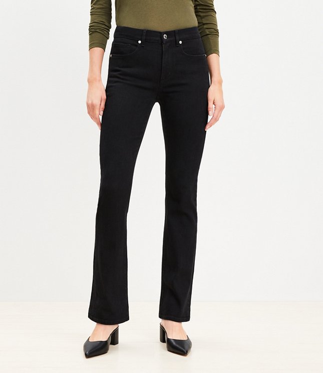 Petite Mid Rise Boot Jeans in Classic Black Wash carousel Product Image 2