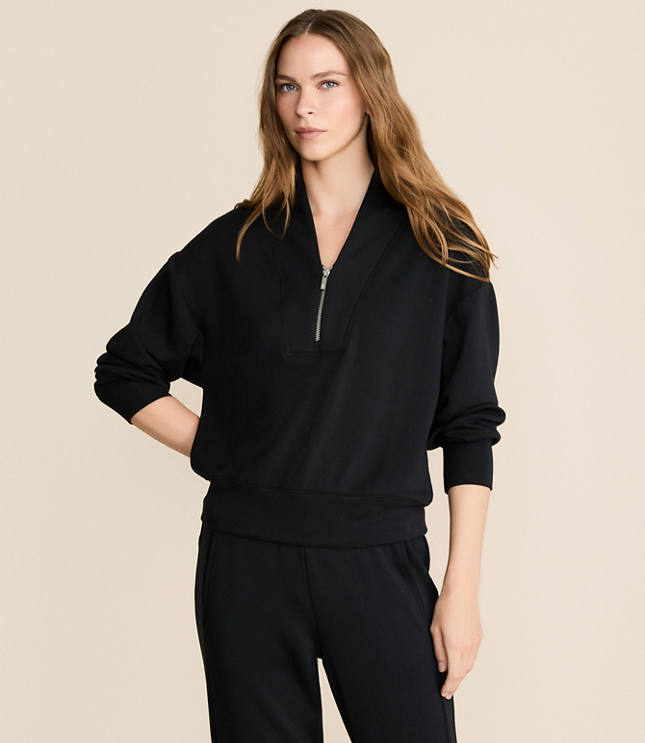 Petite Lou & Grey Scubasoft Half Zip Sweatshirt