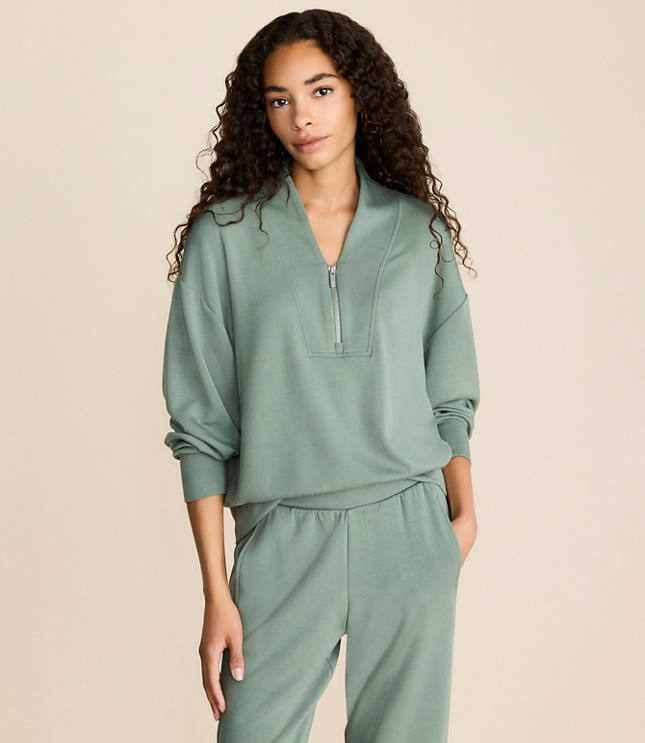 Petite Lou & Grey Scubasoft Half Zip Sweatshirt