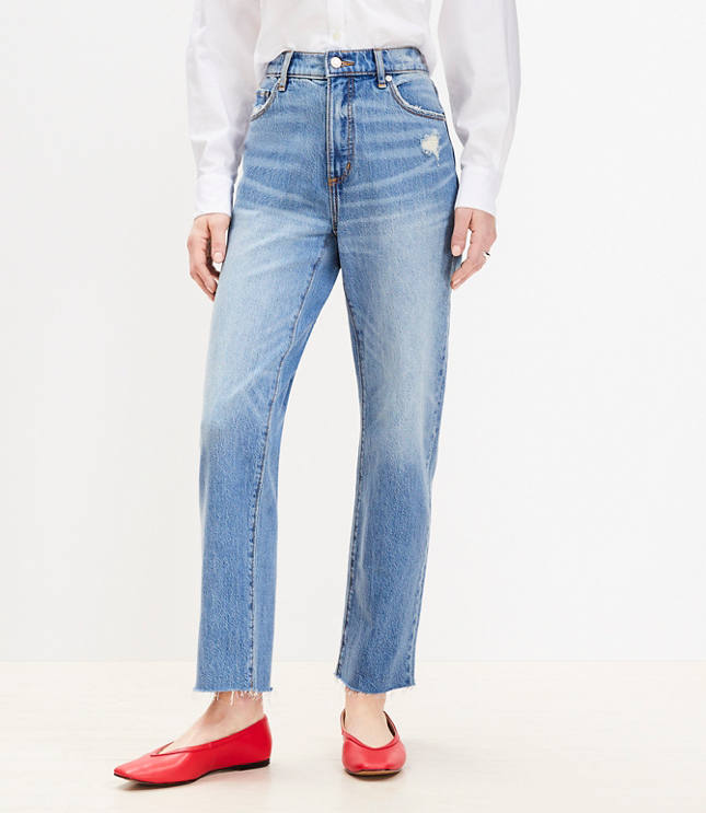 Fresh Cut High Rise Straight Jeans Light Vintage Wash