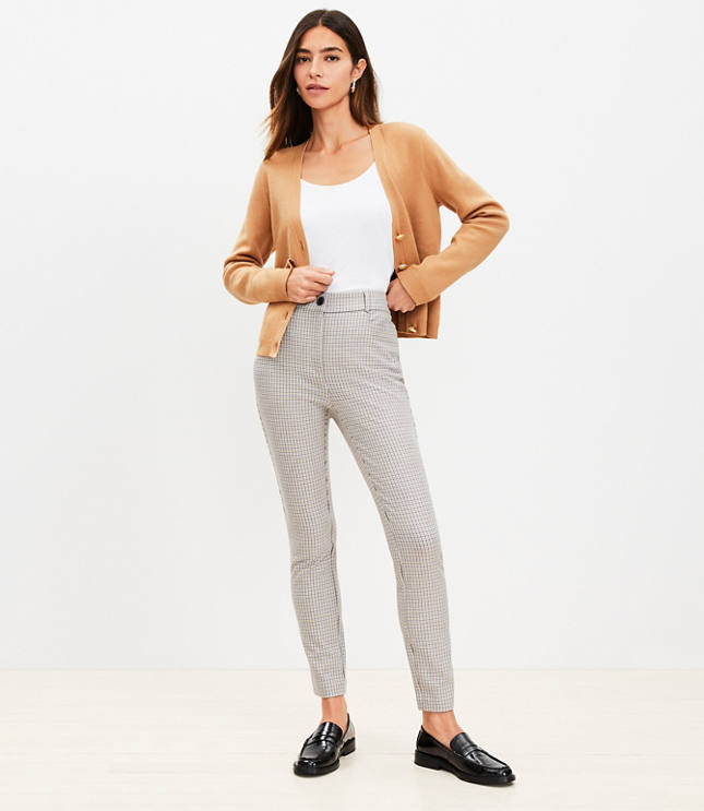 Petite Sutton Skinny Pants Plaid Bi-Stretch