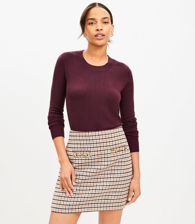 Petite Luxe Knit Sweater - Deep Burgundy