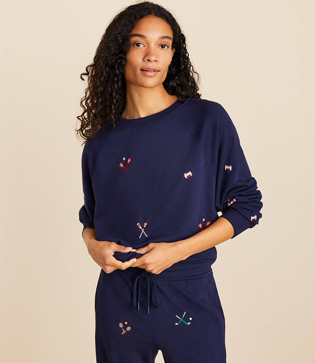 Embellished Bow Cozy Velour Top