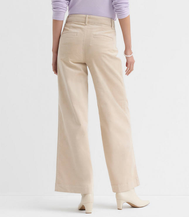 Curvy Palmer Wide Leg Pants in Brushed Corduroy