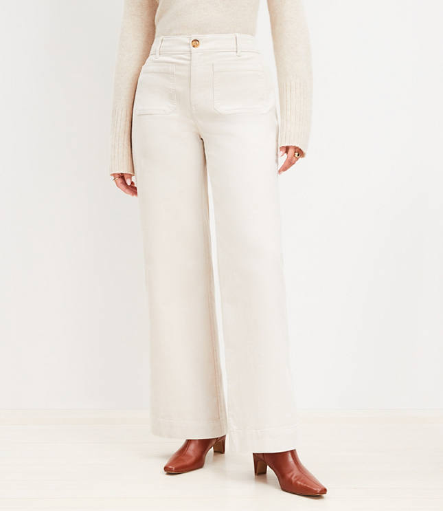 Curvy Palmer Wide Leg Pants in Brushed Corduroy