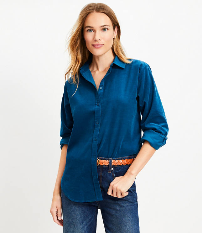 Corduroy Tunic Shirt