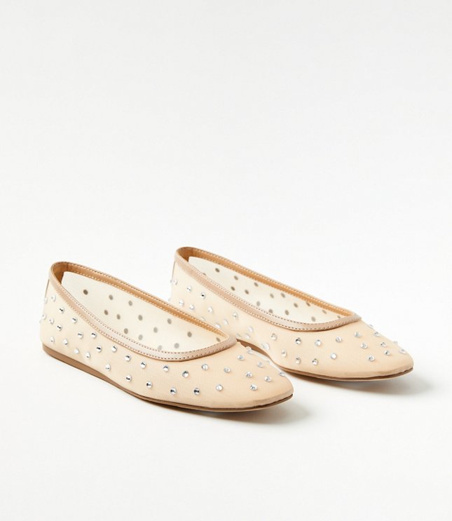 Sparkle Mesh Ballet Flats