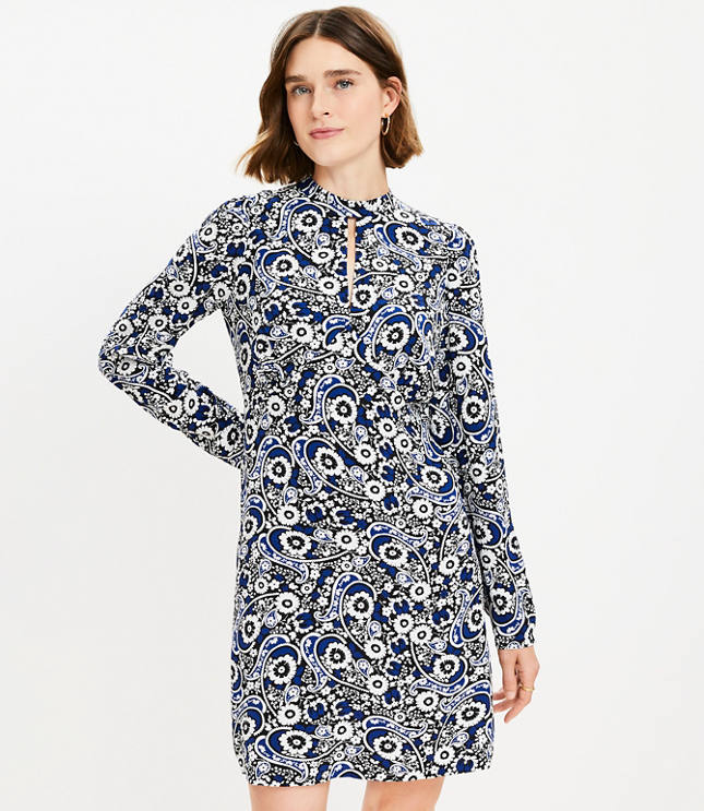 Tall Paisley Keyhole Shift Dress