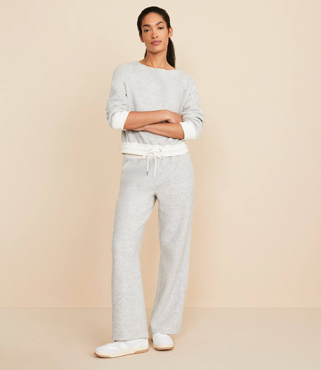 Lou & Grey Cozy Textured Wide Leg Pants