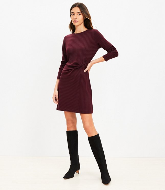 Petite Pocket Mini Sweater Shirtdress