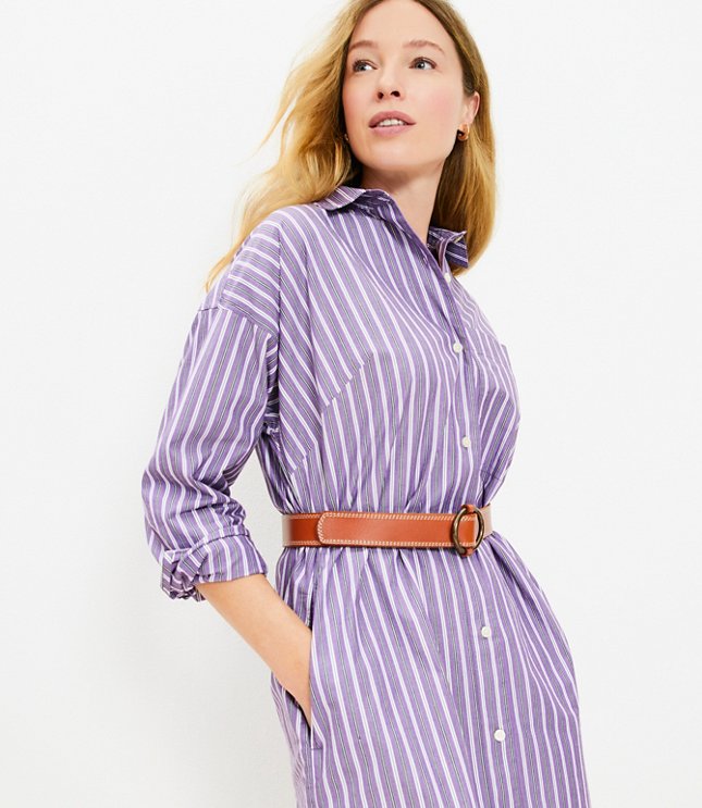 Petite Ribbon Wrap Shirtdress