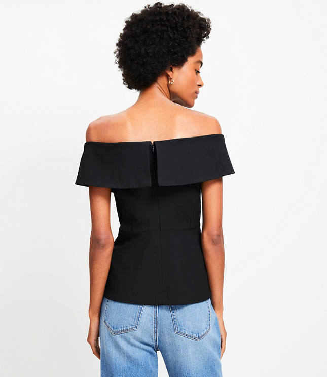 Asymmetrical Off The Shoulder Top