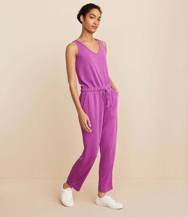 Lou & Grey Sandwashed Tapered Jumpsuit