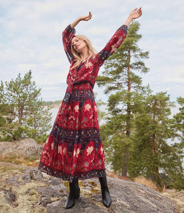 Loft red lace dress hotsell