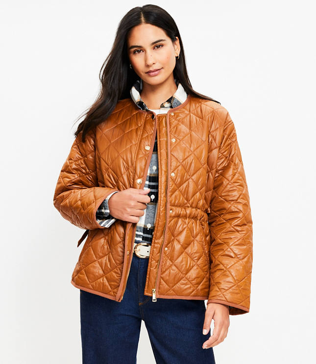 Shimmer Quilted Puffer Jacket