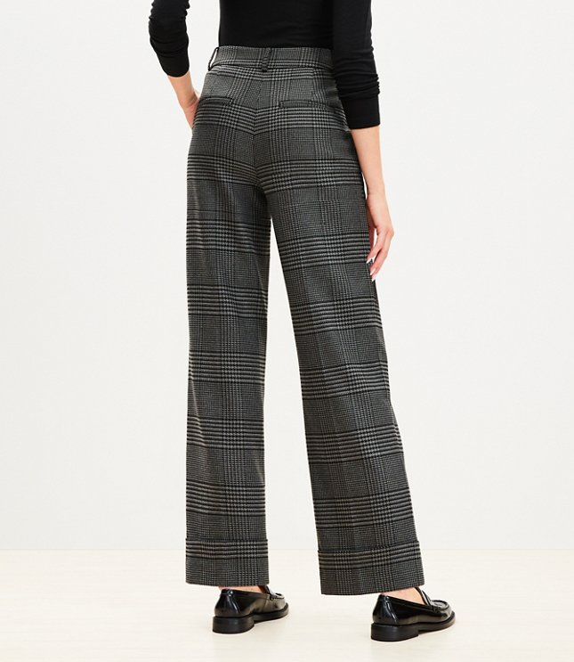 Straight Cropped Cuff Pant Houndstooth