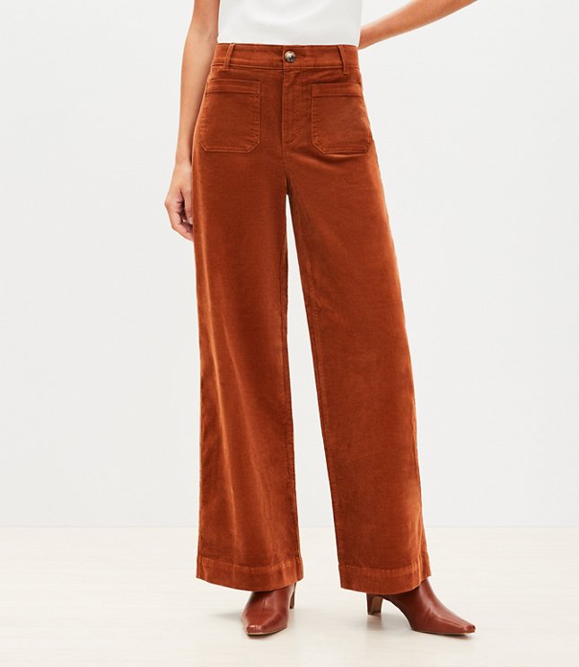 Palmer Wide Leg Pants Brushed Corduroy