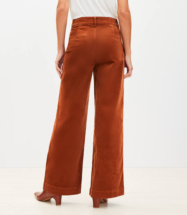 Palmer Wide Leg Pants Brushed Corduroy