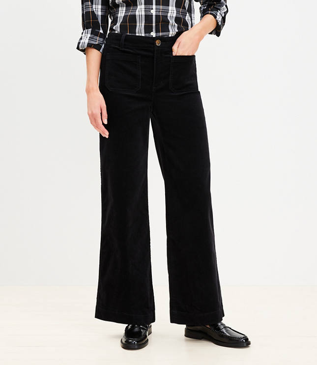 【INCHANT ME】Corduroy Brushed Semi Wide Pants Palmer Wide Leg Pants in Brushed Corduroy