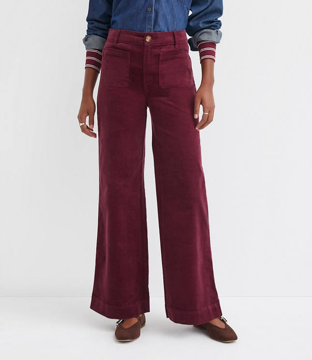 Palmer Wide Leg Pants in Brushed Corduroy